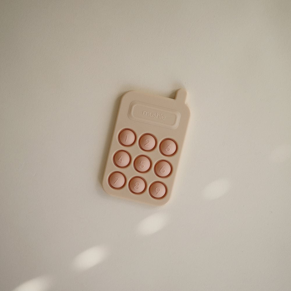 Mushie Phone Press Toy - Blush