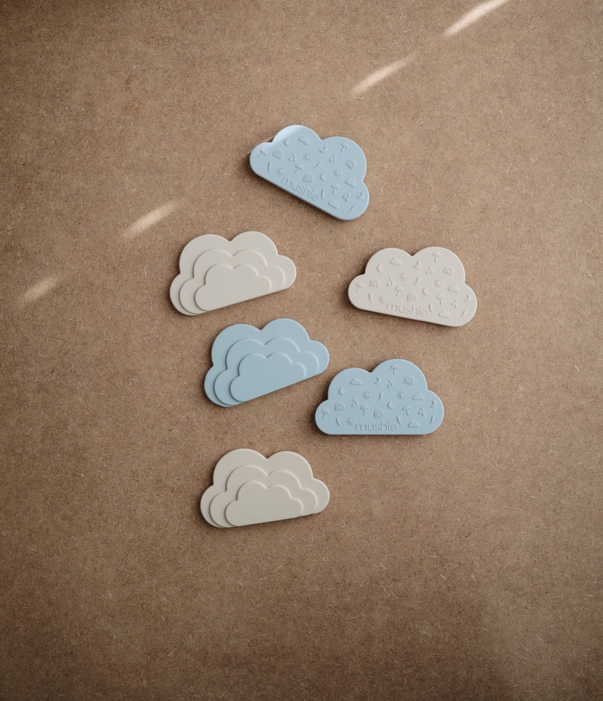 Mushie Teether - Cloud - Grey