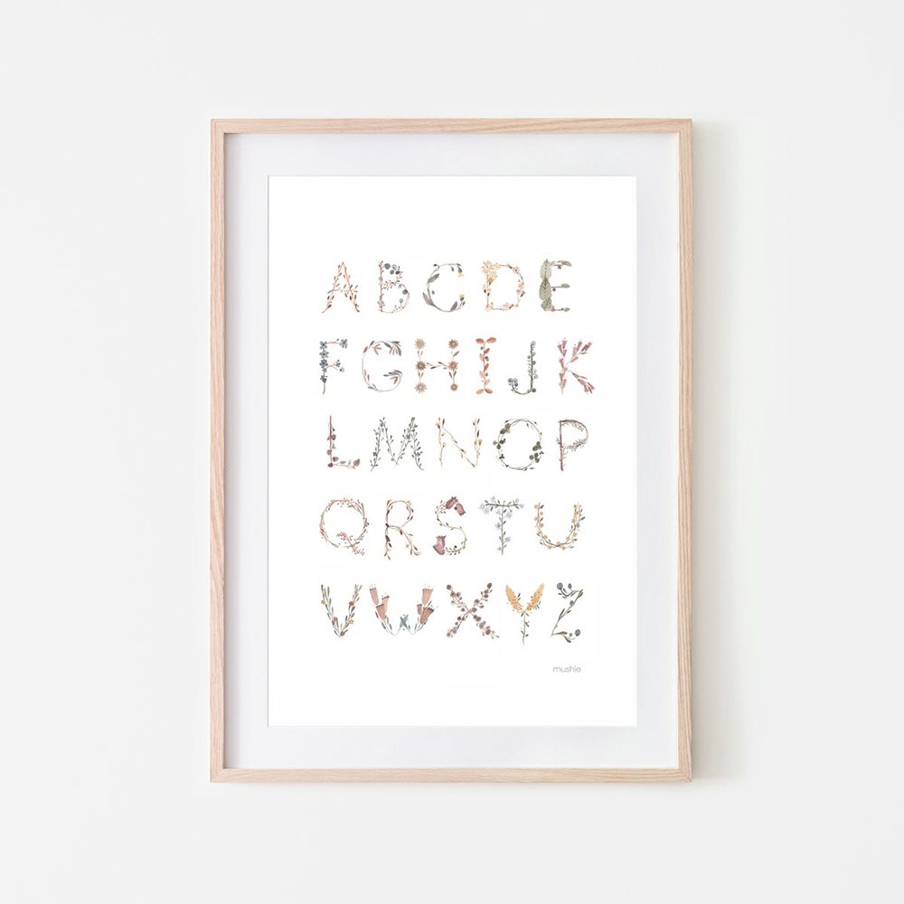 Mushie Poster - Medium - Alphabet Internal