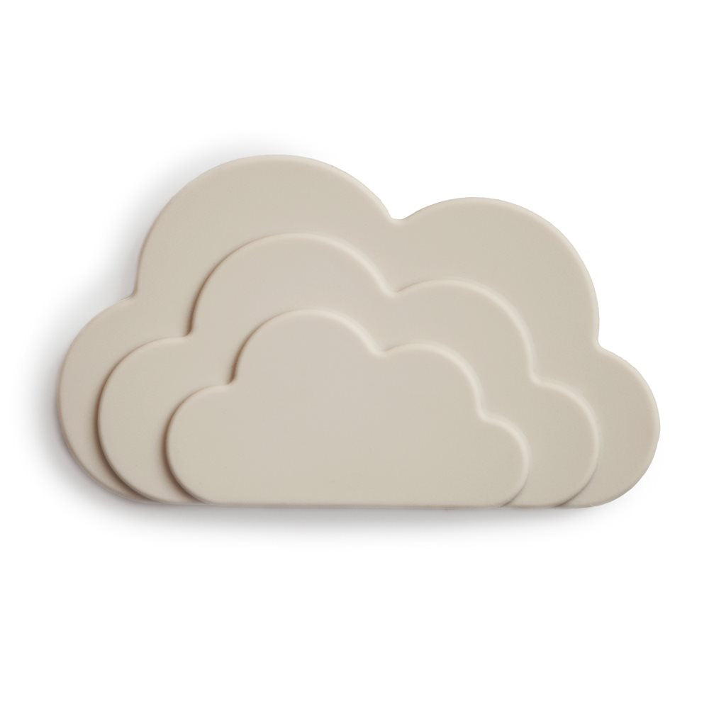 Mushie Teether - Cloud - Grey