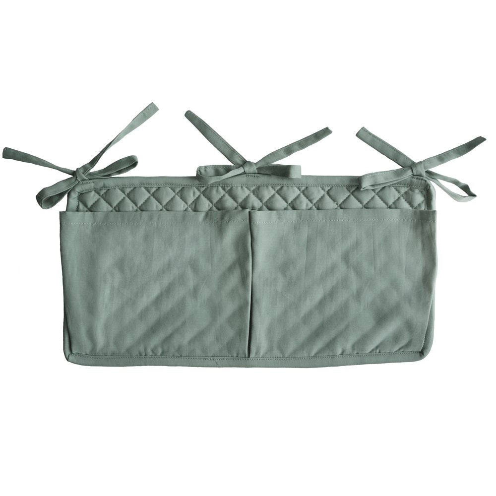 Mushie Crib Pocket - Roman Green