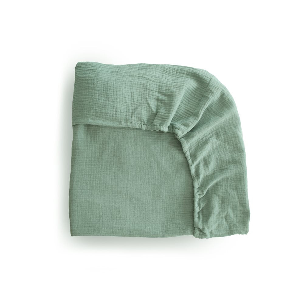 Mushie Crib Sheet - Small - Roman Green