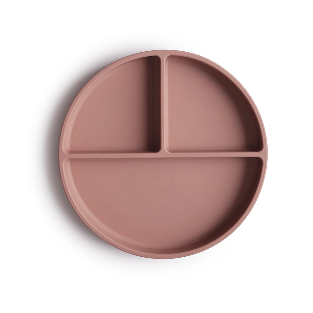 Mushie Silicone Plate - Cloudy Mauve