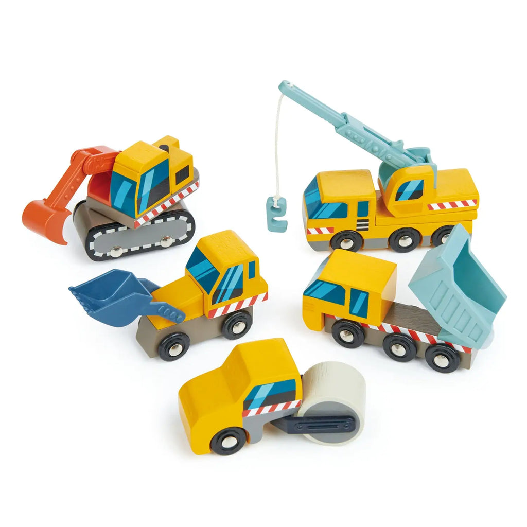 Wooden Cars Set - Construction Site