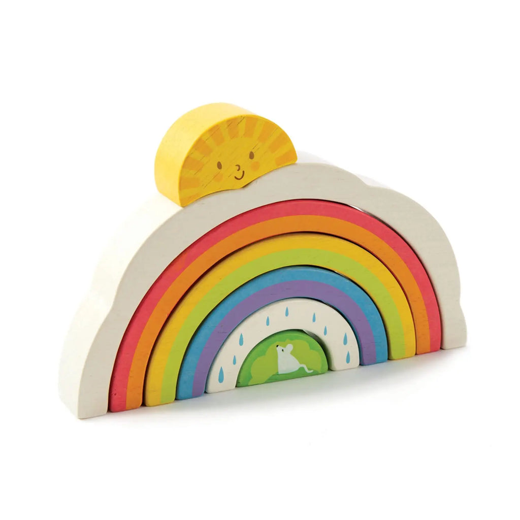 Wooden Stacking Game  Rainbow Tunnel